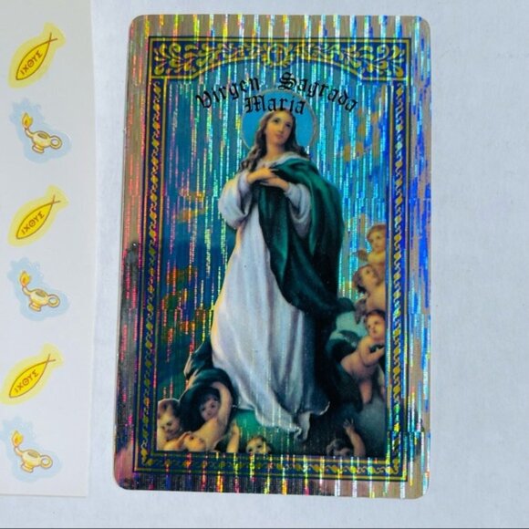 Assorted Religious Strickers Noahs Ark Mary Jesus Heart Angels Art Crafts - Picture 4 of 7